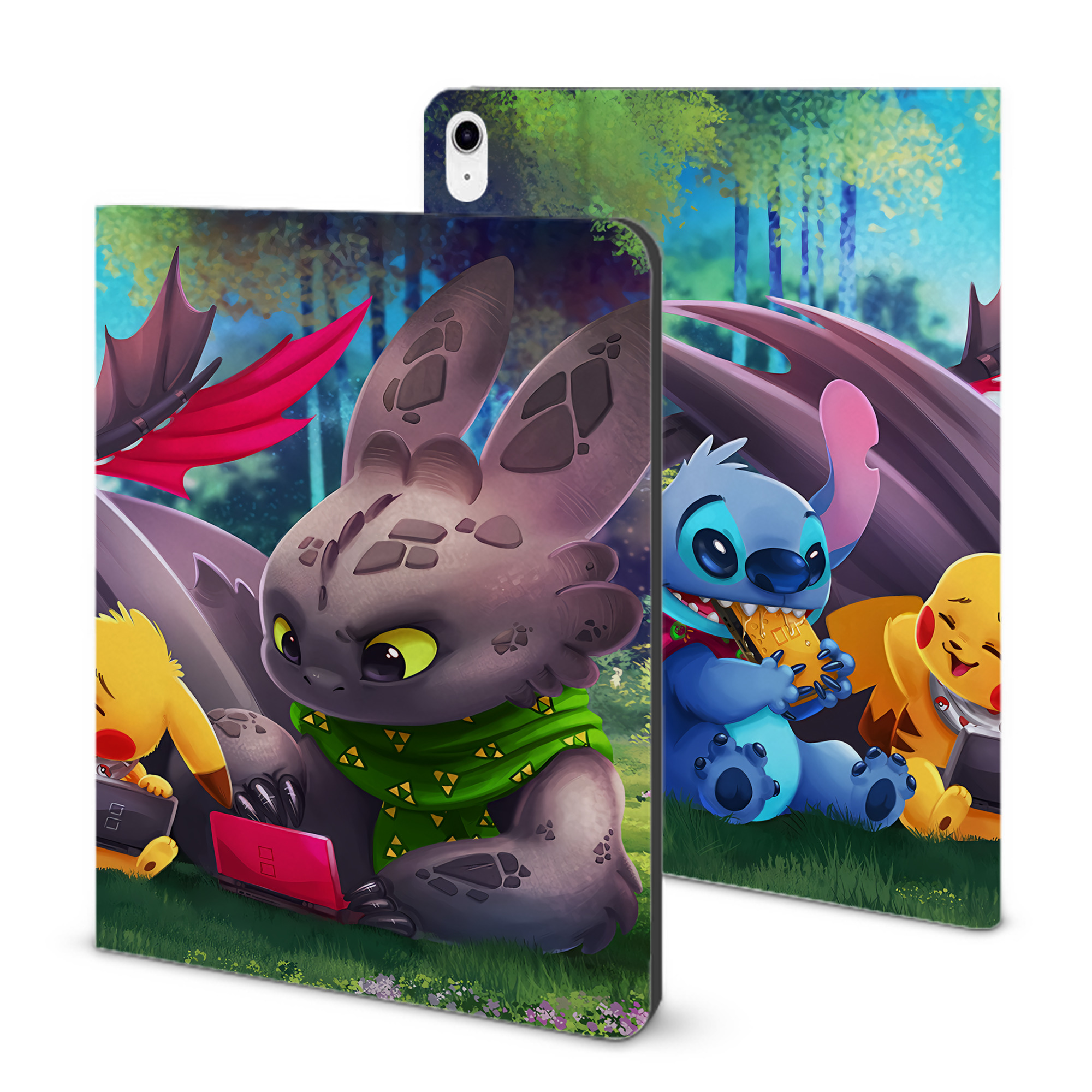 （画像用） ポケットモンスター Pokémon IPad ケース ブック型 PUレザー TPU 耐衝撃 軽量 薄型 ペン収納なし 全面保護 IPad 各モデル対応